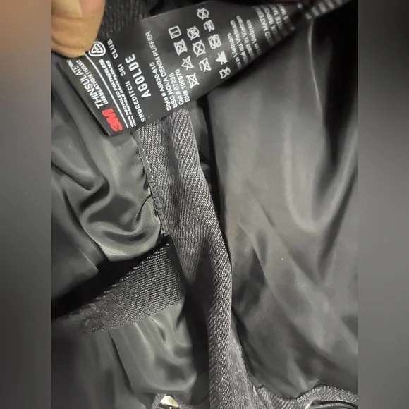 AGOLDE Relaxed 
Nova Denim Puffer In Marbled Blk (washed BIk) Puffer Jacket XS - Picture 16 of 16